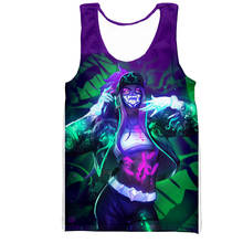 League Of Legends vest men/women New fashion cool 3D printed Sexy Akali vest summer casual Harajuku style streetwear tops 2024 - buy cheap