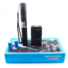 Высокая Мощность расширенная Синяя лазерная указка 450nm лазерный прицел фонарик горящая спичка/сжигание сигары/свечи/охотничий лазер 2024 - купить недорого