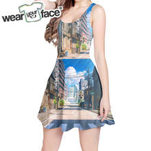 Anime Street Views 3D All Over Print Skater Dress Hipster Fashion Women Clothes Casual Holiday Vocation Bodycon Dress Dropship 2024 - buy cheap