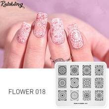 Rolabling Round Flower Pattern Nail Art Stamping Plate Nail Image Template Stencil For Nail Polish Nail Decoration Stamp Plate 2024 - buy cheap