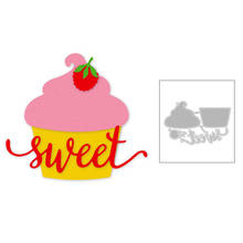 2020 New Cup Cake Strawberry and Sweet English Words Metal Cutting Dies For DIY Greeting Card Album Scrapbooking Making No Stamp 2024 - buy cheap