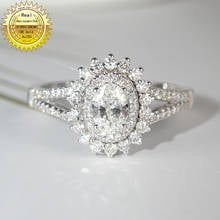 18K goldr ring 1ct D VVS moissanite ring Engagement&Wedding Jewellery with certificate 027 2024 - купить недорого