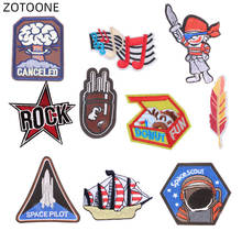 ZOTOONE Space Rocket Patch Heat Transfer Iron on Badge for Clothes Jeans DIY Embroidered Sailboat Patches for Kids Applique G 2024 - buy cheap