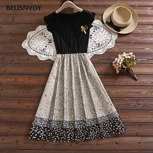 Summer New Preppy Style Sweet Tulle Vestidos Women Ruffles Sleeveless Sundress Mesh Stars Sequined Dress Black Bow Midi Dresses 2024 - buy cheap