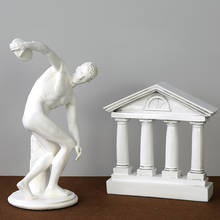 European Resin Discus Thrower Male Sports Athlete Statue Ornaments Home Livingroom Furnishing Decoration Office Figurines Craft 2024 - buy cheap