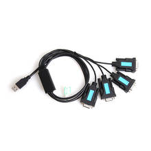 Адаптер-преобразователь с 4 портами USB на RS232 RS-232 9-контактный последовательный кабель DB9 с чипсетом PL2303 2024 - купить недорого