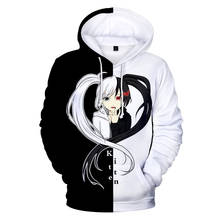 Danganronpa Merch Hoodie Monokuma Cosplay Costume Anime Sweatshirts Kawaii Pullovers Kids Clothing Casual Oversized Black White 2024 - buy cheap