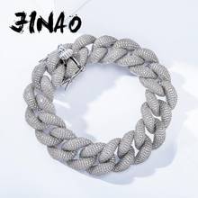 JINAO High Quality Iced Out Bling Cubic Zirconia Bracelet Hip Hop Jewelry Cuban Chain For Men and Women Gift 2024 - buy cheap