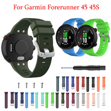 Красочный наручный браслет ремешок для смарт-часов Garmin Forerunner 45 45S силиконовый замена Смарт-часы модные часы на запястье 2024 - купить недорого