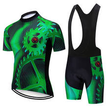 Men's 2022 Fashion Cycling Jersey Set Summer Lycra Mountain Bike Clothes Pro Gel Pad Bib Short Mallot Mtb Sport Bicycle Clothing 2024 - buy cheap