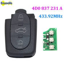 433.92mhz 3 BUTTON REMOTE CONTROL KEY FOB 4D0 837 231 A 433 MHZ WITH ELECTRONICS 4D0837231A FOR AUDI A3 A4 A6 A8 TT old models 2024 - buy cheap