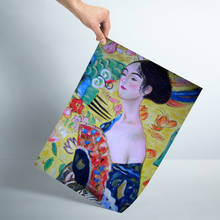 Póster de Gustav Klimt personalizado, póster de satén, póster de pared, Impresión de tela de seda, sin marco, decoración de dormitorio 2024 - compra barato