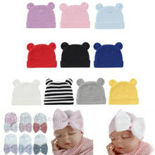 Gorro de algodón con orejas para bebés, accesorios cálidos para recién nacidos, Otoño e Invierno 2024 - compra barato