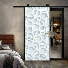 3D Geometric Figure Door Sticker Wallpaper Living Room Bedroom PVC Waterproof Door Wall Sticker 3D Mural Decals For Home Decor 2024 - buy cheap