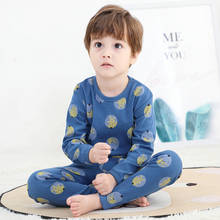 Детские пижамные комплекты для мальчиков пижамы для малышей Детская одежда Пижама с длинными рукавами домашняя одежда для маленьких девочек Хлопковая пижама Infantil 2024 - купить недорого