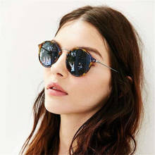 Vintage Retro Oval Sunglasses Women Luxury Brand Designer Ladies Sun Glasses Mirrored Eye Glasses Eyewear UV400 2024 - buy cheap