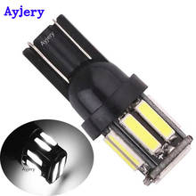 AYJERY 50pcs 12V Car LED T10 10 SMD 7020 LED 194 168 10 Led 7014 Instrument Lamps Auto Door Indicator Lights White Parking Lamps 2024 - buy cheap