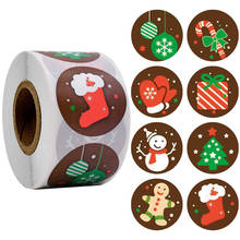 500pcs/Roll 8 Designs Merry Christmas Thank You Stickers Seal Labels for Envelope Cards Gift Package Scrapbooking Decor 2024 - buy cheap