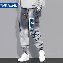 High Street Graffiti Printing Jeans Pants Vintage  Hip Hop Men Jogger Denim Trousers Streetwear Women Men 2021 WY811 2024 - buy cheap