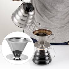 Filtro de café reutilizável de aço inoxidável, suporte de malha de metal para chá, copo de chá, acessório durável de cozinha, imperdível 2024 - compre barato