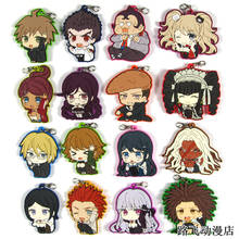 Original Anime Danganronpa Rubber Keychain Trigger Happy Havoc Pendant Enoshima Junko Monok mobile phone charms/key chain/strap 2024 - buy cheap