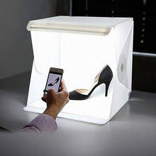 Minicaja de luz para estudio fotográfico, Kit de tienda de iluminación de fotografía, telón de fondo, caja de cubo para sesión de mesa 2024 - compra barato