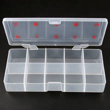 10 Slots Plastic Storage Jewelry Box Compartment Adjustable Container for Beads Earring Box for Jewelry Rectangle Box Case 2024 - buy cheap