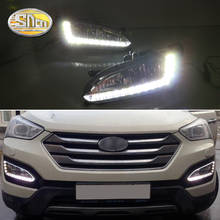 For Hyundai SantaFe IX45 2013 2014 2015 Santa fe Daytime Running Light DRL LED Fog Lamp House with fog hole 2024 - buy cheap