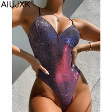 AIUJXK-bañador de una pieza con purpurina para mujer, traje de baño Sexy, ropa de playa, Bikinis, traje de baño para mujer 2021 2024 - compra barato