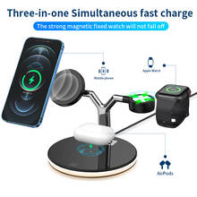 3 in 1 Wireless Charging Station For iPhone 12 Pro Max Mini& Apple i Watch & Airpods/Pro Magnet Phone Stand Qi Charger 2024 - buy cheap