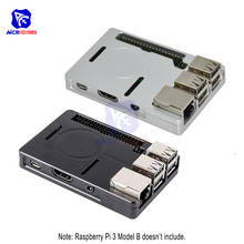 Diymore-carcasa de aluminio para Raspberry Pi 3 Modelo B +, carcasa de Metal ultrafina para Raspberry Pi 3 Modelo B Plus 2024 - compra barato