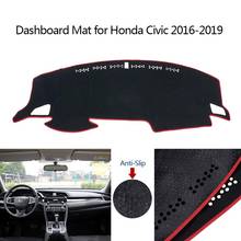 Auto Car Interior Dashboard Cover Fit for Honda Civic 2006-2019 LHD Dashmat Pad Carpet Dash Mat Cushion Anti-Skid Carpet 2024 - buy cheap