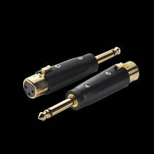 Adaptador de micrófono con núcleo de cobre 6,35 a XLR hembra 6,5, adaptador de micrófono, mezclador, convertidor, Mono macho 2024 - compra barato