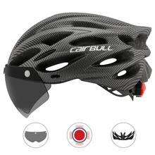 Cairbull capacete ultraleve para bicicleta, moldado intergralmente, para montanha com viseira removível, óculos de proteção traseira 2024 - compre barato