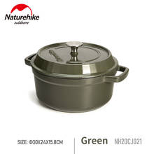 Naturehike 3.8L Soup Pot Outdoor Picnic With Cover Enamel Pot Travel Home Kitchenware Give Anti Scald Clip Cooking Utensils 2024 - buy cheap