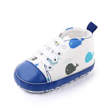 Весна-Осень 2021, обувь для маленьких мальчиков и девочек, пинетки с милым принтом, мокасины из парусины, обувь для новорожденных с мягкой подошвой, обувь для детской кроватки 2024 - купить недорого