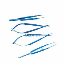 12.5cm scissors Ophthalmic Needle holders tweezers eye instruments ophthalmic 4pcs/set 2024 - buy cheap