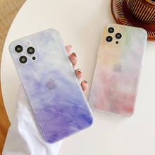 Funda de teléfono transparente con nubes de colores, carcasa de silicona suave a prueba de golpes para iphone 11, 12 mini Pro Max, XS, X, XR, 7, 8 plus 2024 - compra barato