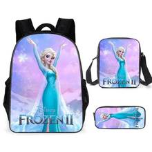 Mochila escolar infantil da disney, mochila grande com desenhos animados, frozen, elsa, anna, princesa 2024 - compre barato