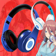 Anime go-toubun sem hanayome quintuplets quintessential nakano miku cosplay fold fone de ouvido sem fio bluetooth fone de ouvido presentes 2024 - compre barato
