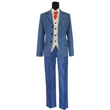 2020 Gyakuten Saiban Phoenix Wright Ace Attorney Cosplay Costume Ryuichi Naruhodo Blue Adult Cosplay Costume Tie Halloween 2024 - buy cheap