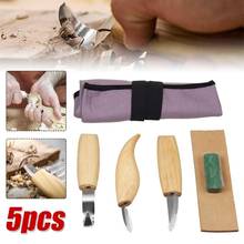 5Pcs Wood Carving Knife Chisel Woodworking Cutter Hand Tool Set Peeling Woodcarving Sculptural Spoon Carving Cutter Tools 2024 - buy cheap