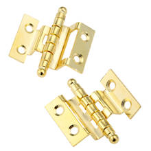 2Pcs Gold Furniture Decorative Hinges Cabinet Door Luggage Crown Hinge 8 Holes Decor For Vintage Wooden Jewelry Box 40mm 2024 - buy cheap
