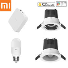 Xiaomi-lâmpada led, produto original, youpin, smart home, refletor m2, bluetooth, malha, 2700 k-6500k, funciona para apple homekit, mijia app 2024 - compre barato