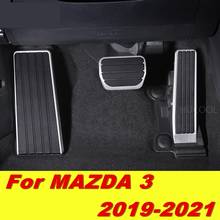 Adesivo decorativo para pedal de carro mazda da3 2019 2020 2021, acelerador de pedal e freio, acessórios decorativos 2024 - compre barato