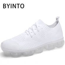 2021 Air Cushion Breathable Fly Weaving Sock Sneakers Black Sport Gym Tennis Shoes Fitness White Footwear Basket Chaussure Homme 2024 - buy cheap