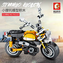 Sembo Blocks-motocicleta mecánica de alta tecnología para niño, modelo de vehículo educativo, técnica MOC, locomotora Hurricane, juguete de cumpleaños 2024 - compra barato