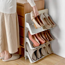 2pcs Nordic Style Shoe Rack Shoe Door Multi-layer Assembly Vertical Dust-proof Plastic Shoe Storage Shelf For Home Decor Design 2024 - buy cheap