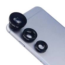 Kit de lente de gran angular 3 en 1 para teléfono inteligente, Macro ojo de pez, ojo de pez, Universal 2024 - compra barato