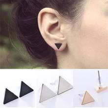 Women's Earrings Punk Simple Triangle Ear Stud Hollow Geometric Earings Fashion Jewelry Party 2024 - buy cheap